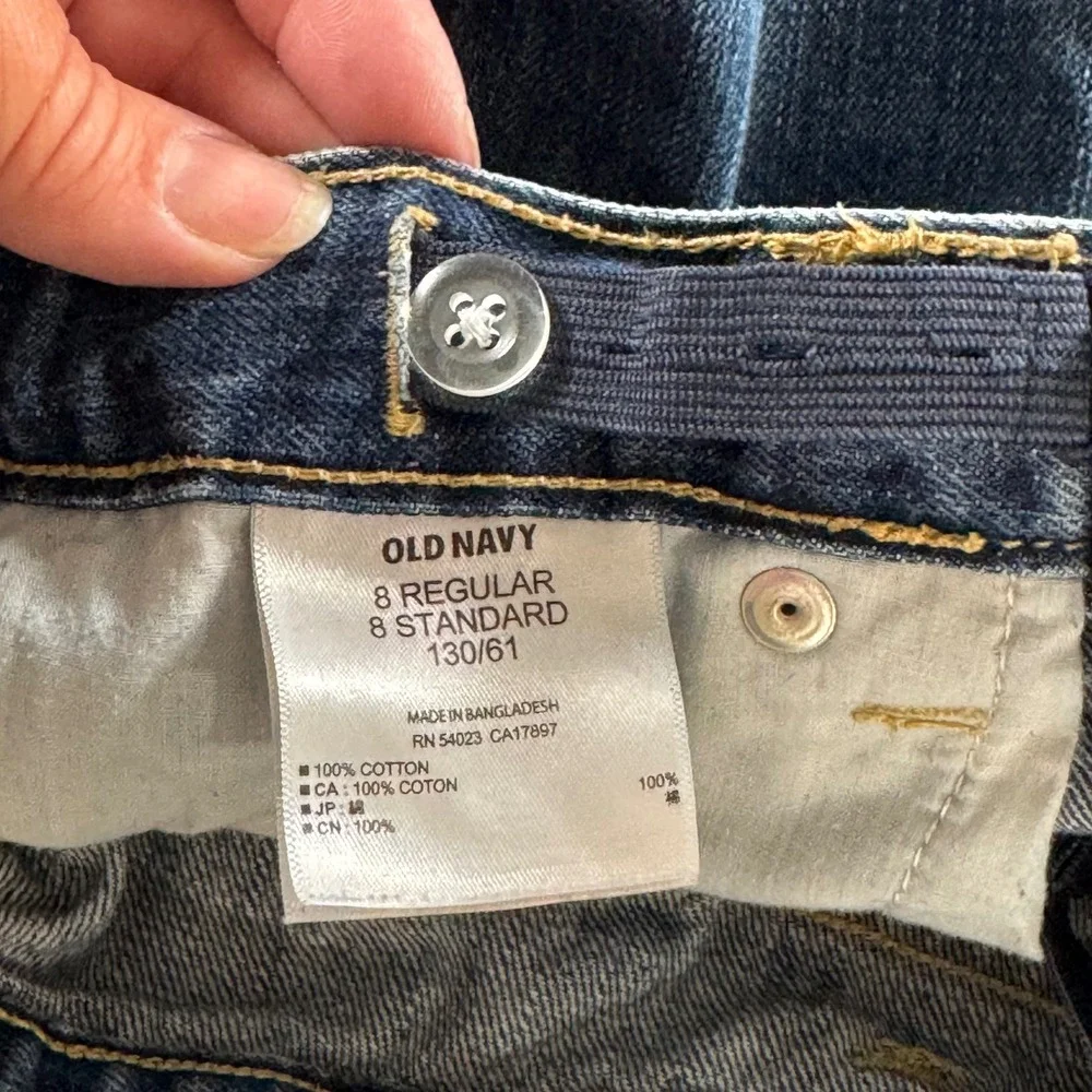 Lot of 2 Old Navy Boy's Size 8 NWT Tan Chino Pants & Blue Straight Leg Jeans